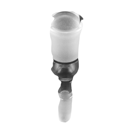 PILOT DIARY 10mm to 14mm Clear Glass Adapter for Bongs, Front View on Black Background