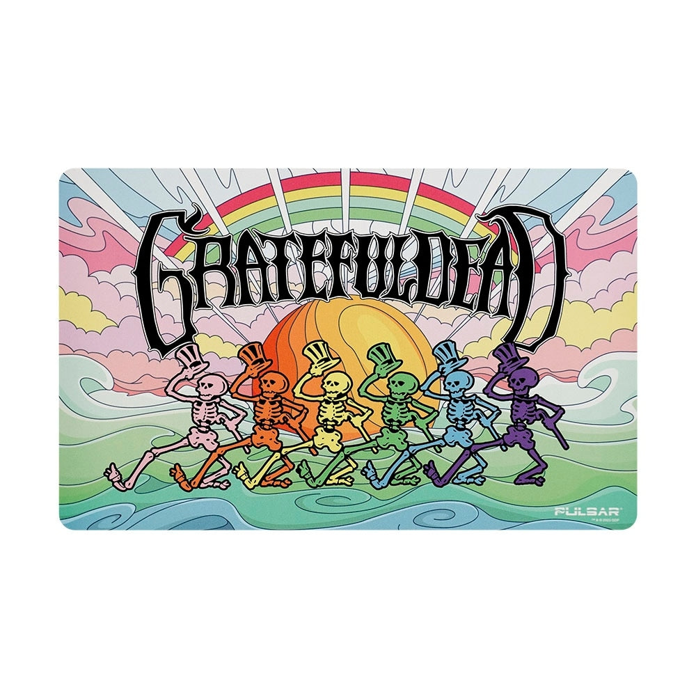 Grateful Dead x Pulsar Fabric Top Dab Mat | Under The Rainbow | 16"x10"