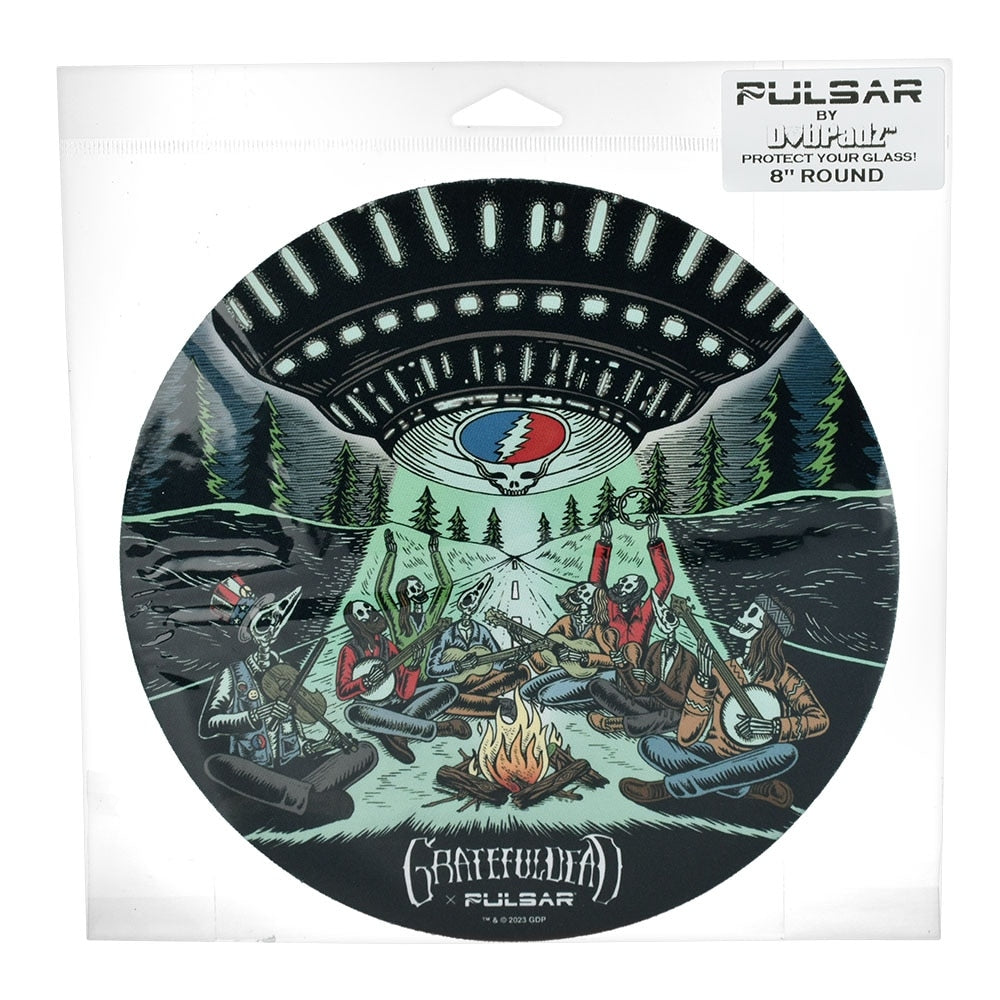 Grateful Dead x Pulsar Fabric Top Dab Mat | Close Encounters | 8"