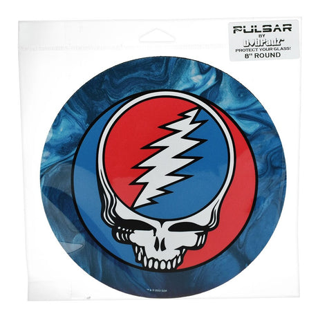 Grateful Dead x Pulsar Fabric Top Dab Mat | Steal Your Face Swirls | 8"