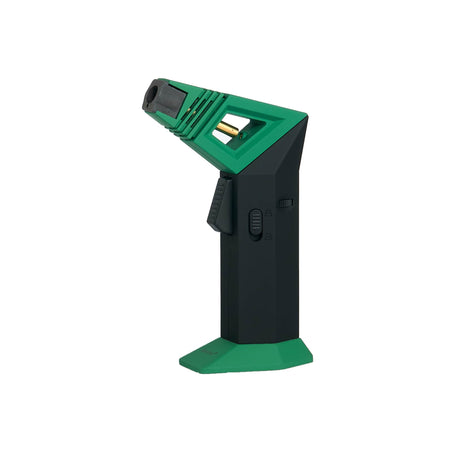 Maven Torch Apex in Green, Adjustable Windproof Butane Hand/Table Torch, Side View