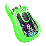 Lookah Guitar Vaporizer in vibrant green, angled view showcasing intricate design and easy-grip handle