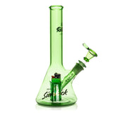 Gear Premium 9 Sidekick Mini Beaker in Green, borosilicate glass water pipe with lighter holster