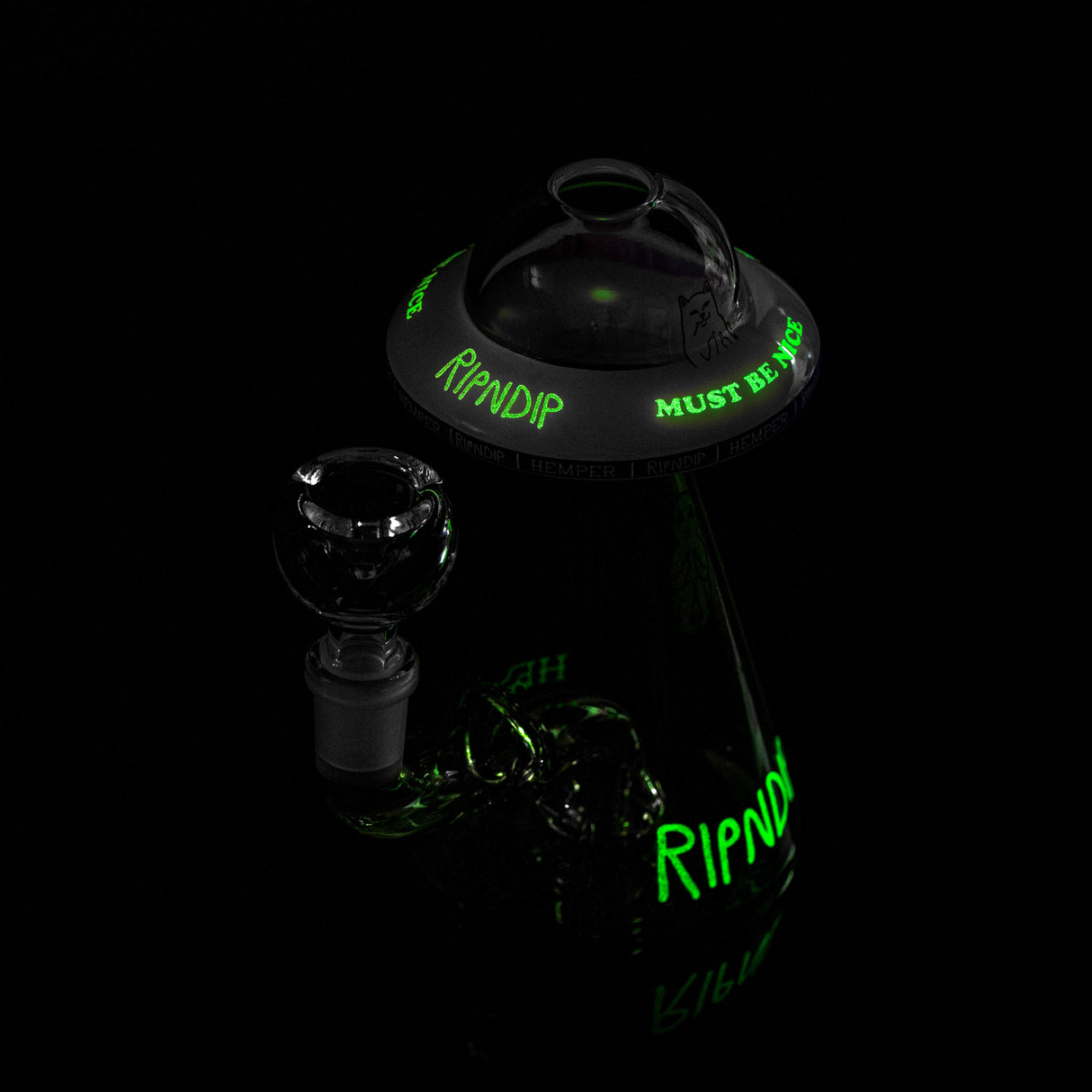 RIPNDIP x Hemper Nermal Glow In The Dark UFO Mini Beaker