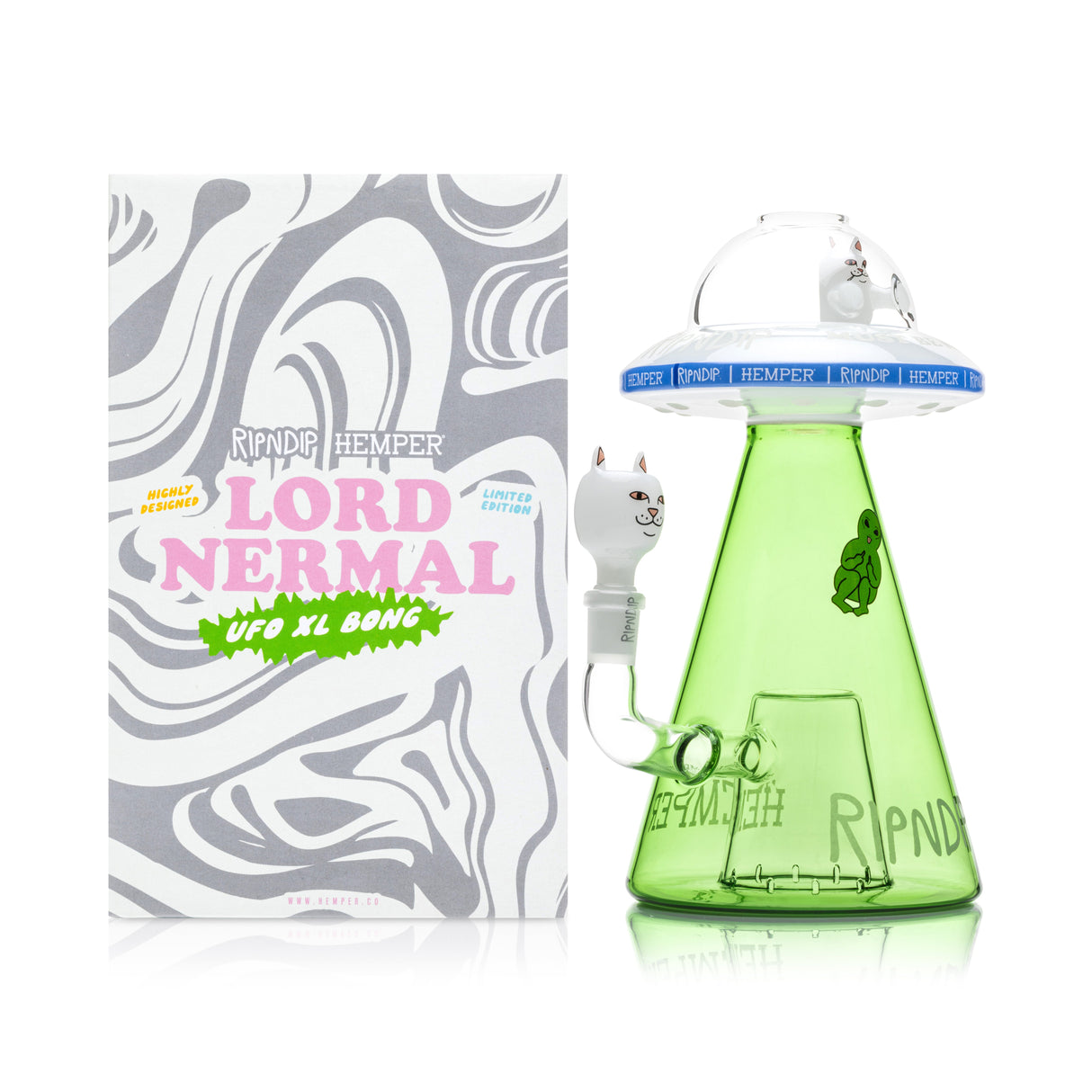RIPNDIP x Hemper Nermal Glow In The Dark UFO XL Beaker