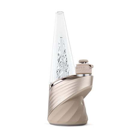 Puffco Peak Pro Vaporizer in Desert color, side view on white background, smart rig with 1700mAh battery