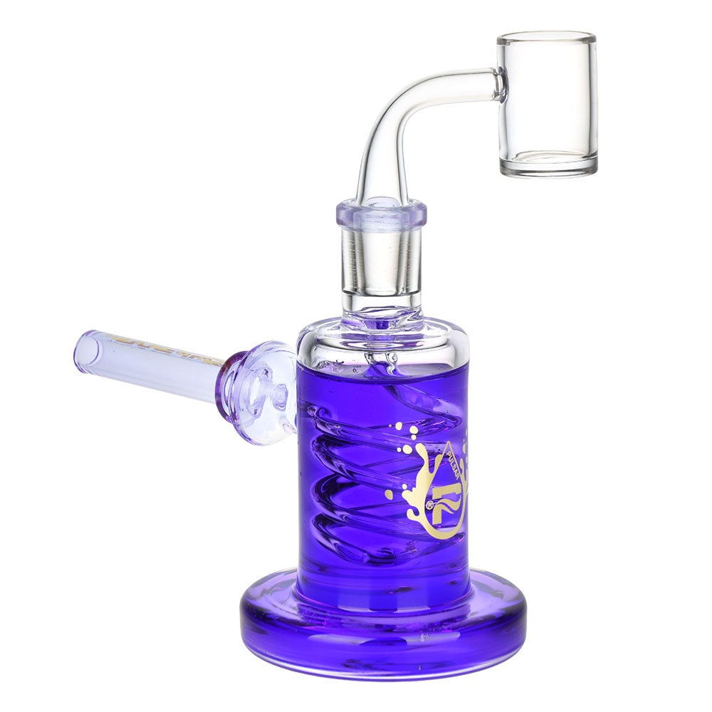 Pulsar Hammer Style Glycerin Dab Rig in Purple with 14mm Female Joint, Front View