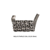 Medusa Customs Helix Staple Coil 0.25 Ohm, 5 Pack for Vaporizers, Close-up View