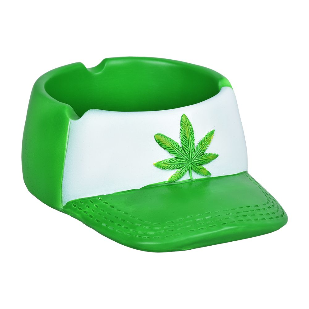 Hemp Leaf Baseball Cap Ashtray | 6.5" x 4"