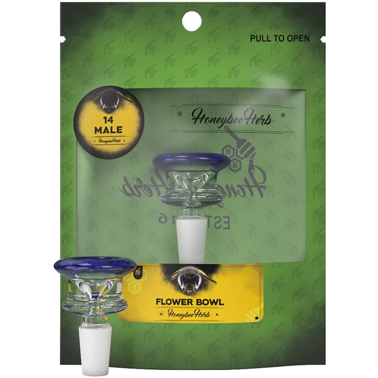 Honeybee Herb Flower Bowls (Green Line)