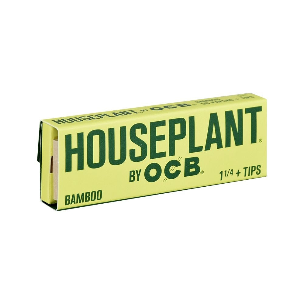 Houseplant by OCB Bamboo Rolling Papers & Tips | 1 1/4 | 50pc | 24pk Display