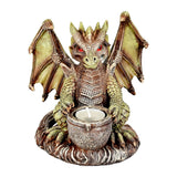 Rascally Dragon Decorative Polyresin Votive Candle Holder Figurine - 6.5"