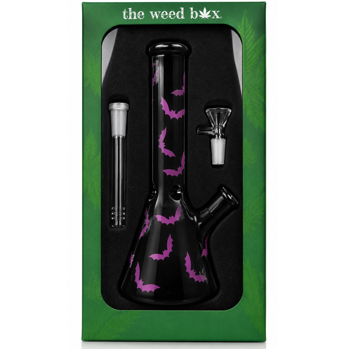 10 inch Purple Bat Beaker Bong side view