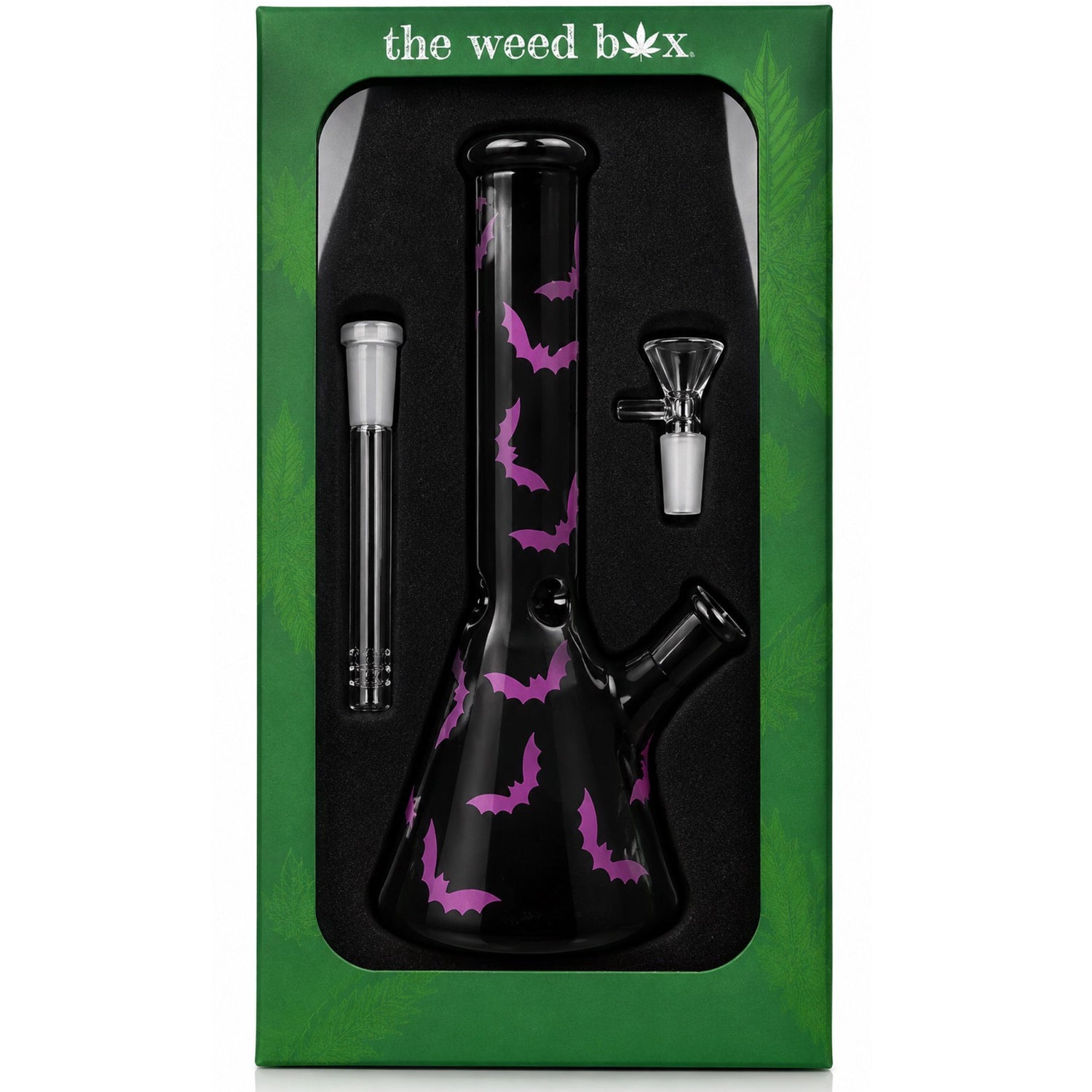10 inch Purple Bat Beaker Bong side view