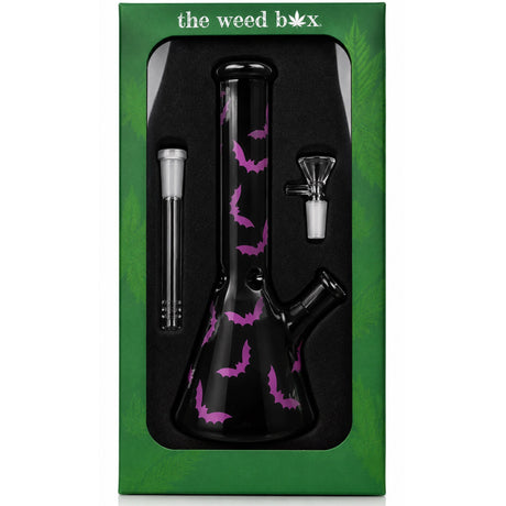 10 inch Purple Bat Beaker Bong side view