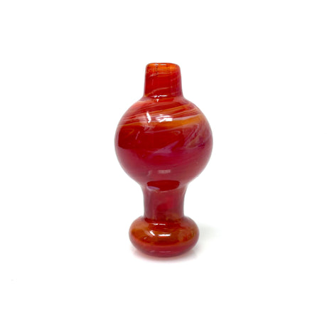 AFM Milky Bubble Carb Cap in vibrant red, borosilicate glass, front view on white background