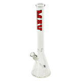 18" MAV Glass Classic Beaker Bong VARSITY GA edition with Female Joint on white background