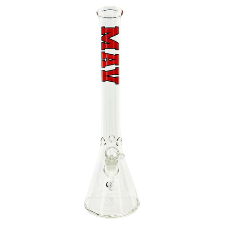 MAV Glass 18" VARSITY GA Edition Beaker Bong with Borosilicate Glass, Front View on White