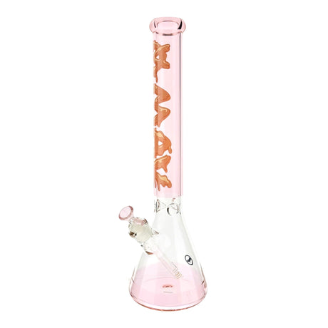 MAV Glass 18" Pink Bubblegum Full Color Beaker Bong with 14mm Female Joint