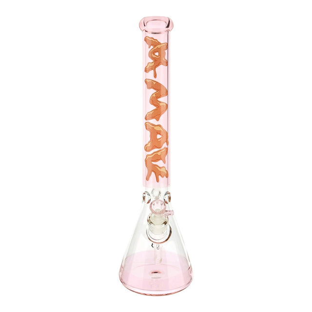 MAV Glass 18" Pink Bubblegum Full Color Beaker Bong with Borosilicate Glass, Front View