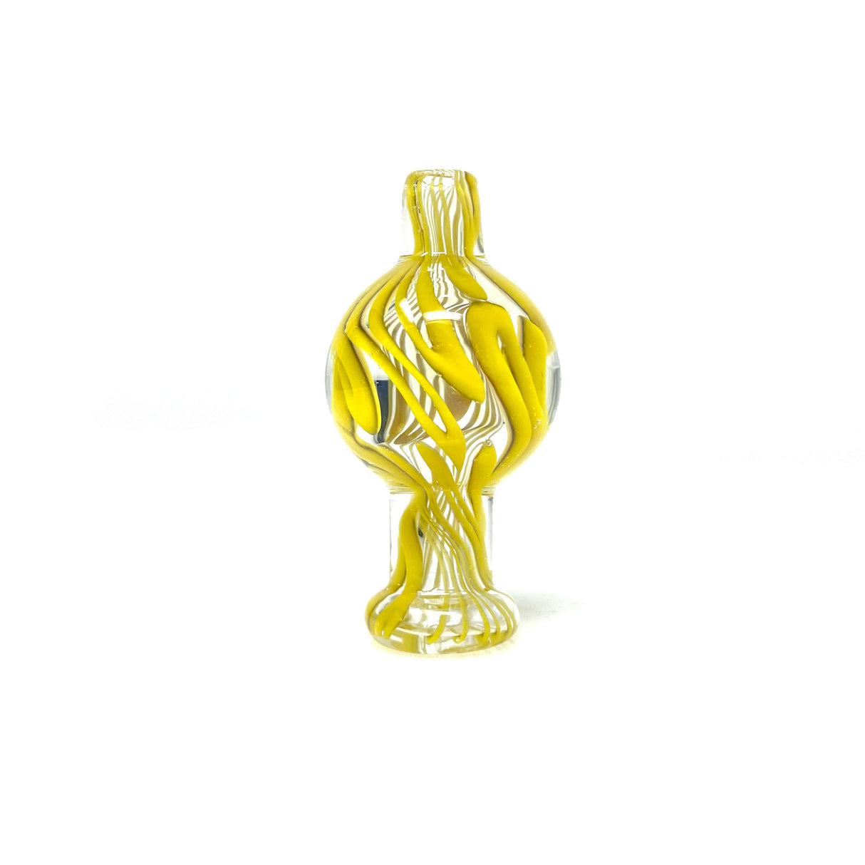 AFM Dicro Airflow Carb Cap with Yellow Color Accents, Front View on White Background