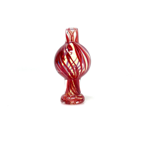 AFM Dicro Airflow Carb Cap in Borosilicate with Red Color Accents, Front View