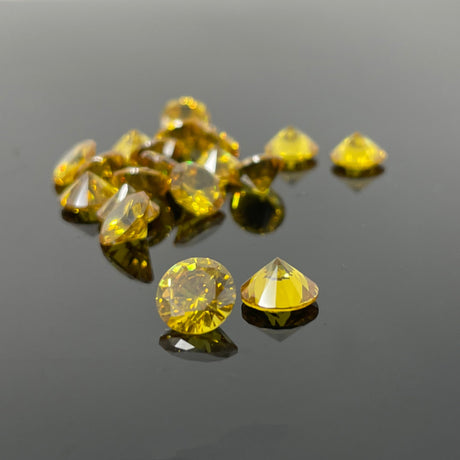 AFM Diamond Marble Pearls in yellow, accessory for bongs and pipes, on black background