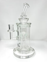 AFM Glass 10" Power Station Incycler Dab Rig with Showerhead Perc, Front View