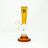 8" AFM Ball Mini Rig with Bent Neck and Colored Accents, Front View on White Background