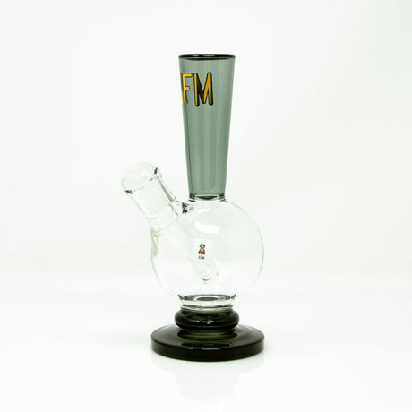 8" AFM Ball Mini Rig with Bent Neck and Color Accents, Front View on Seamless White Background