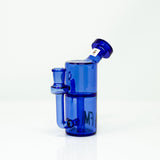 AFM 5.5" Power Can Color Glass Recycler Mini Dab Rig in Blue, Front View