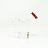 AFM 5.5" Tiny Can Glass Mini Dab Rig with Showerhead Perc on White Background