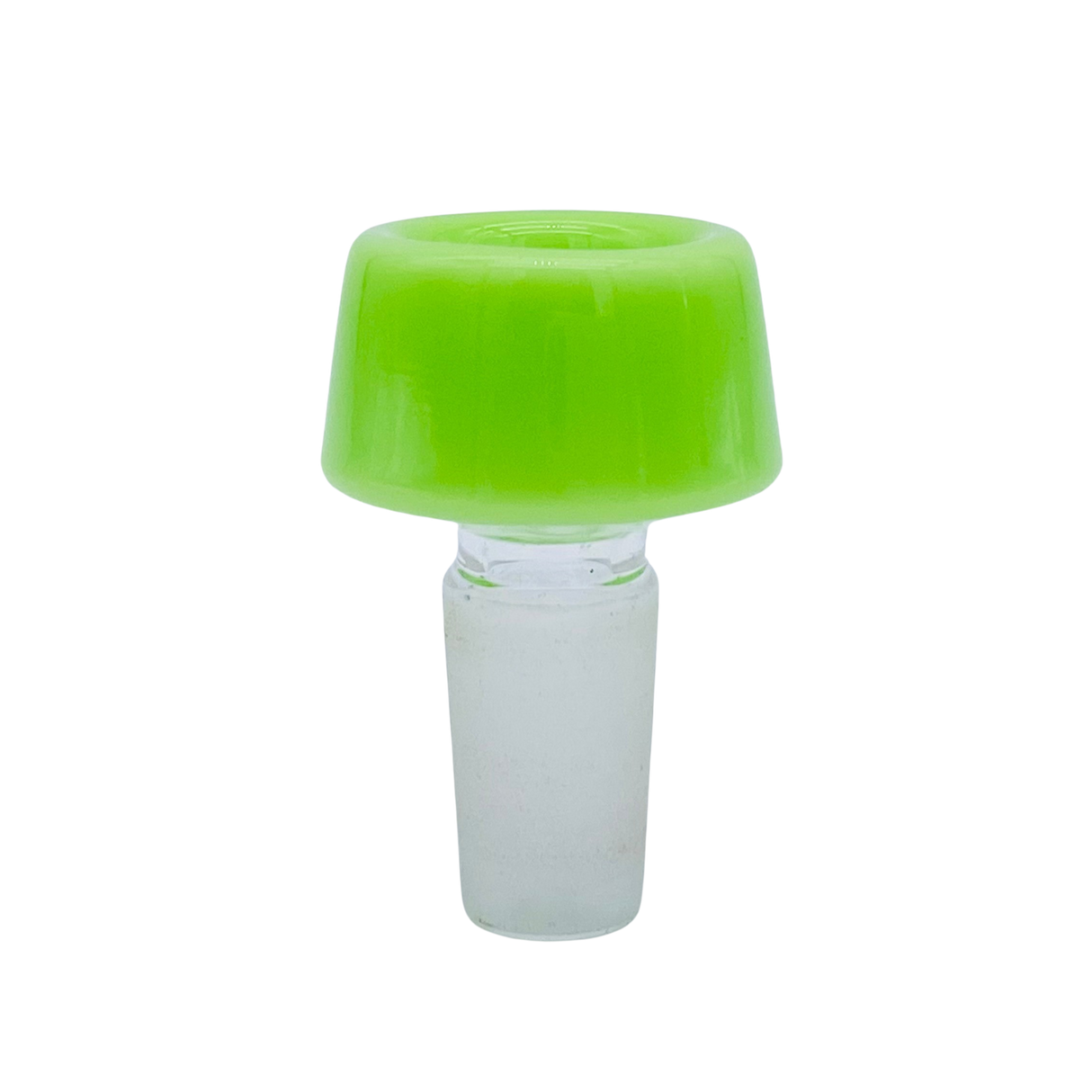 MAV Glass 7 Hole Pro Bowl in vibrant green, 14mm size, front view on a seamless white background