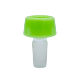 MAV Glass 7 Hole Pro Bowl in vibrant green, 14mm size, front view on a seamless white background