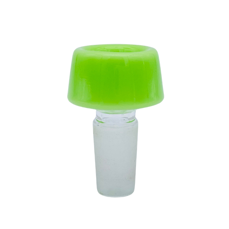 MAV Glass 7 Hole Pro Bowl in vibrant green, 14mm size, front view on a seamless white background