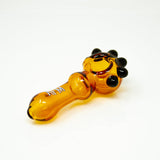 AFM 4" Spikey Color Glass Hand Pipe with Deep Bowl - Angled Side View