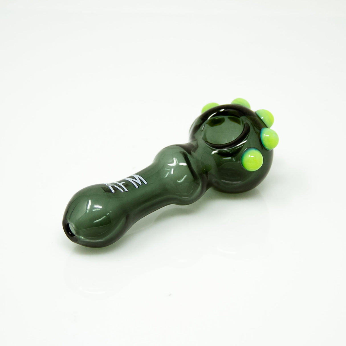 AFM 4" Spikey Color Glass Hand Pipe with Deep Bowl - Top View on White Background