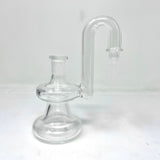 AFM 3" Clear Borosilicate Glass Dry Ash-Catcher 14mm Side View on White Background