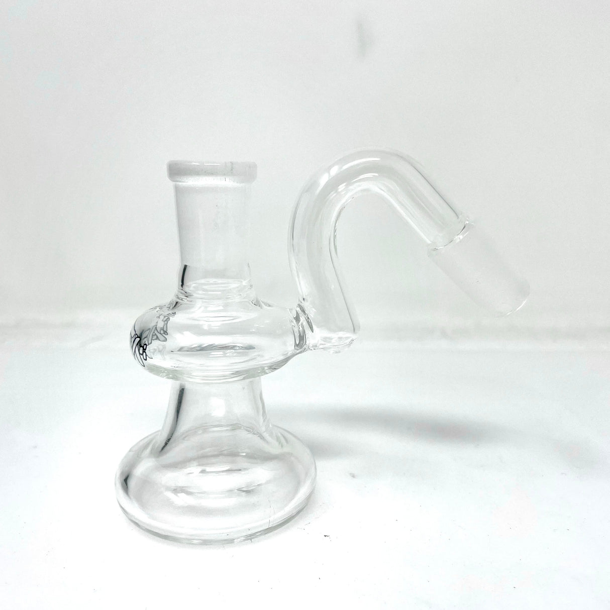 AFM 3" Clear Borosilicate Glass Ash-Catcher 14mm Side View on White Background