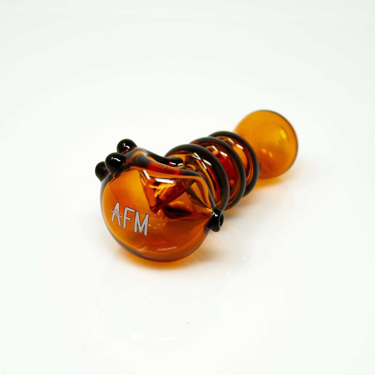 AFM 4.5" Tiger Stripe Color Hand Pipe with Deep Bowl - Front View on White