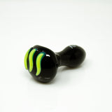 AFM 4.5" Tiger Claw Hand Pipe with vibrant colored glass accents - Front View