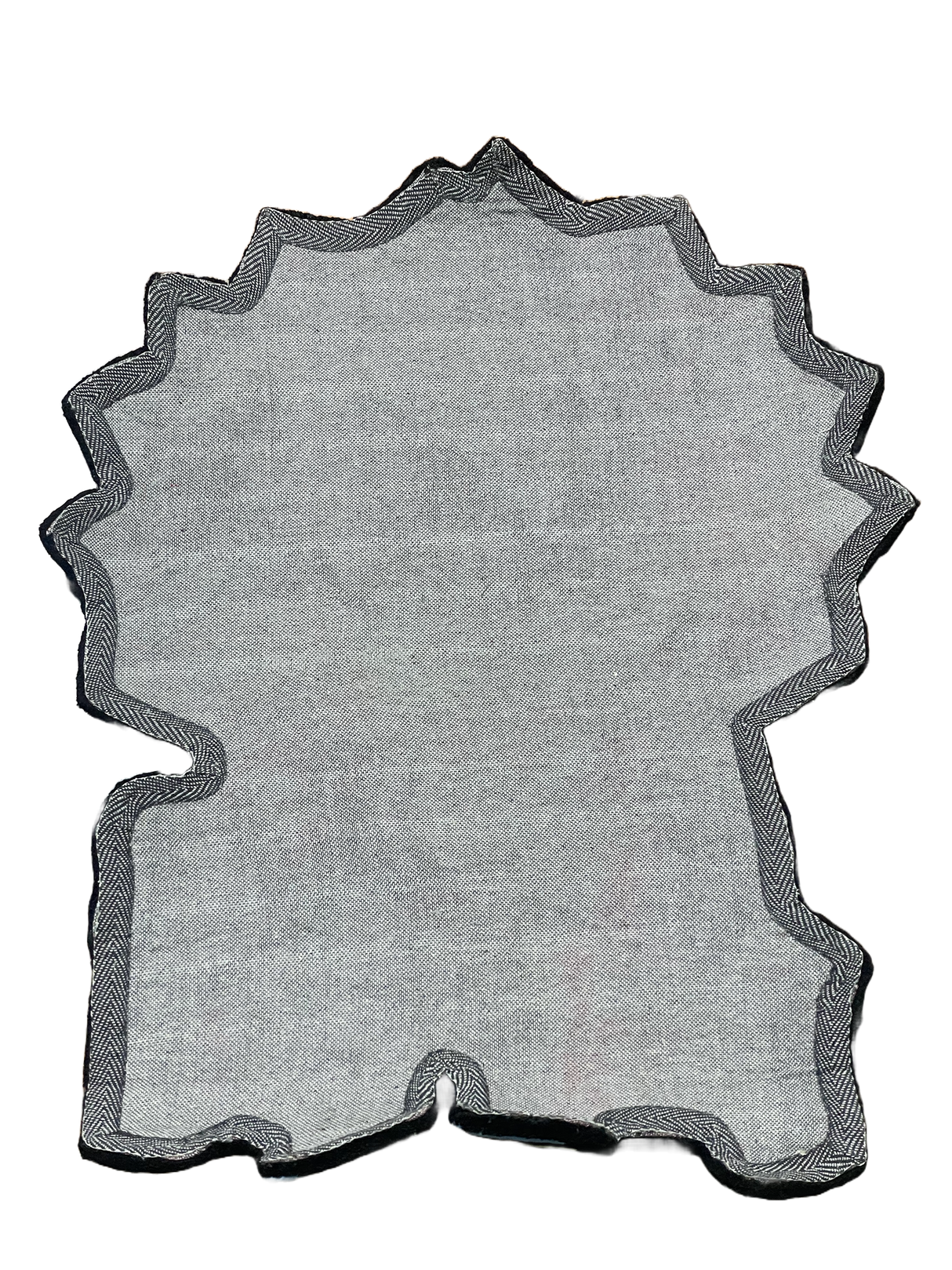 AFM Tufted Rug in classic grey, 31" x 39" top view, ideal for home decor