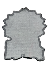 AFM Tufted Rug in classic grey, 31" x 39" top view, ideal for home decor