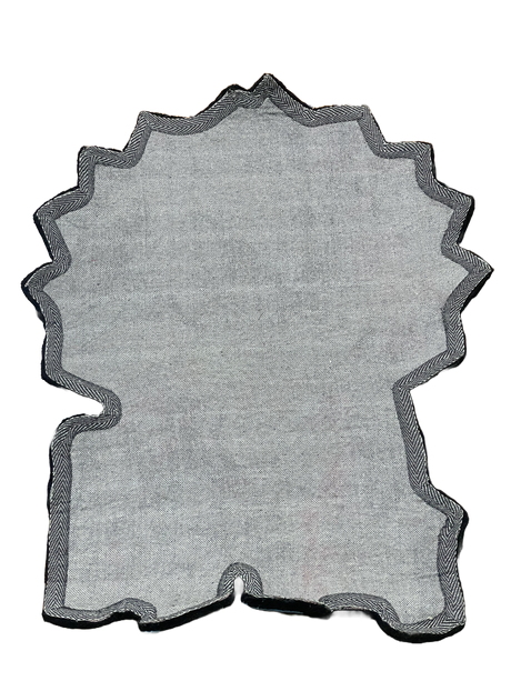 AFM Tufted Rug in classic grey, 31" x 39" top view, ideal for home decor