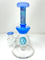 7" AFM WigWag Ball Glass Dab Rig with Showerhead Perc, Front View on White Background