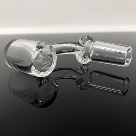 AFM Quartz Banger with Beveled Edge 3mm Thick 20mm Wide Side View on Reflective Surface