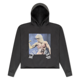 Protein Boxy Cropped 500GSM Hoodie (Gunmetal)
