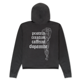 Protein Boxy Cropped 500GSM Hoodie (Gunmetal)