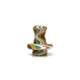 AFM Reversal Spinner Cap with Colorful Swirl Design and 2 Glass Pearls - Front View