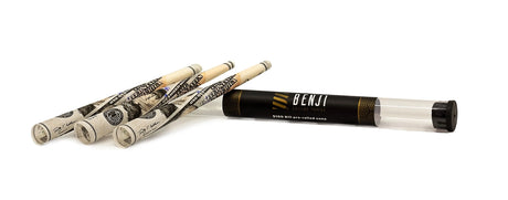 Benji $100 Bill Print Pre-Rolled Cones glass tubes